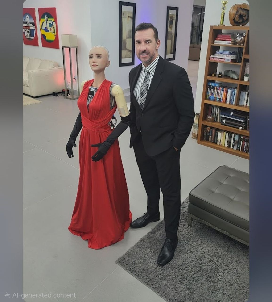 Bill Inman with Sophia the Robot