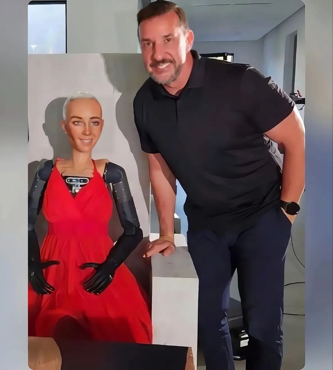 Bill Inman with Sophia the Robot